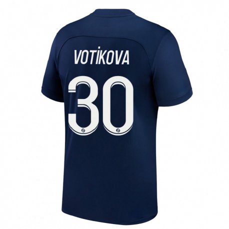 Kandiny Kinder Barbora Votikova #30 Dunkelblau Rot Heimtrikot Trikot 2022/23 T-shirt