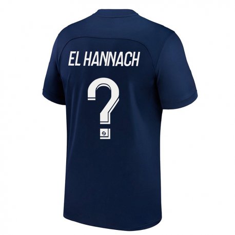 Kandiny Kinder Younes El Hannach #0 Dunkelblau Rot Heimtrikot Trikot 2022/23 T-shirt