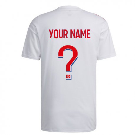 Kandiny Kinder Ihren Namen #0 Weiß Blau Rot Heimtrikot Trikot 2022/23 T-shirt