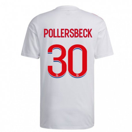 Kandiny Kinder Julian Pollersbeck #30 Weiß Blau Rot Heimtrikot Trikot 2022/23 T-shirt