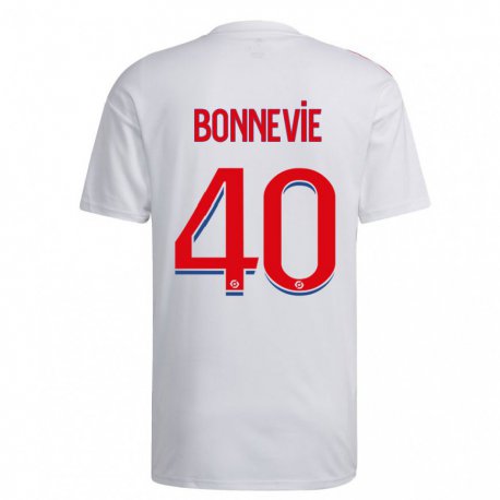 Kandiny Kinder Kayne Bonnevie #40 Weiß Blau Rot Heimtrikot Trikot 2022/23 T-shirt
