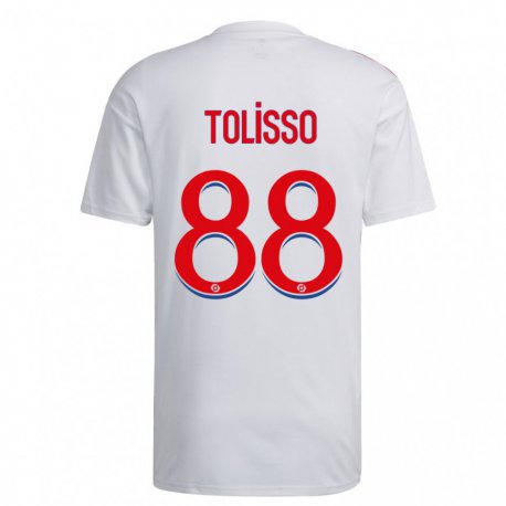Kandiny Kinder Corentin Tolisso #88 Weiß Blau Rot Heimtrikot Trikot 2022/23 T-shirt