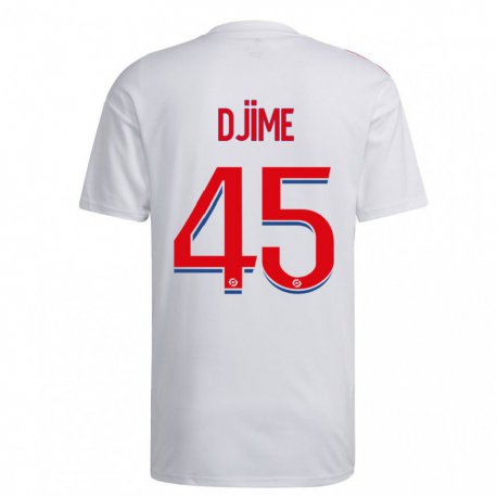 Kandiny Kinder Ahmed Djime #45 Weiß Blau Rot Heimtrikot Trikot 2022/23 T-shirt