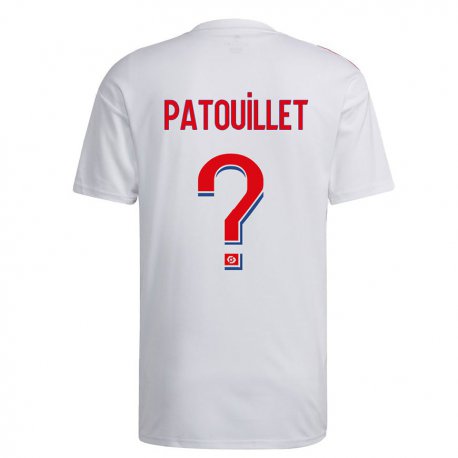 Kandiny Kinder Mathieu Patouillet #0 Weiß Blau Rot Heimtrikot Trikot 2022/23 T-shirt