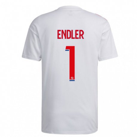 Kandiny Kinder Christiane Endler #1 Weiß Blau Rot Heimtrikot Trikot 2022/23 T-shirt