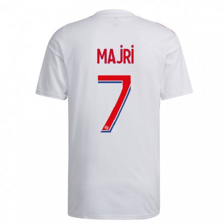 Kandiny Kinder Amel Majri #7 Weiß Blau Rot Heimtrikot Trikot 2022/23 T-shirt