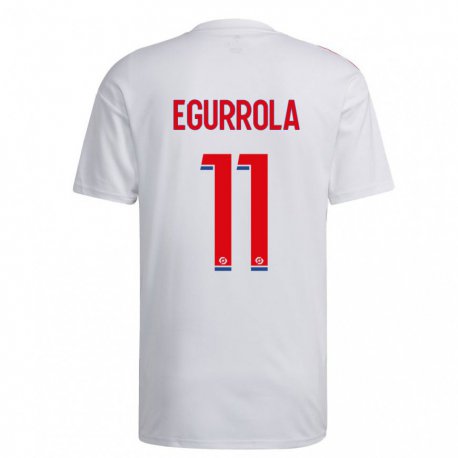 Kandiny Kinder Damaris Egurrola #11 Weiß Blau Rot Heimtrikot Trikot 2022/23 T-shirt