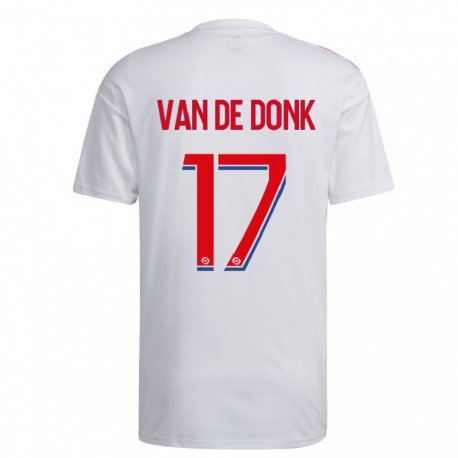 Kandiny Kinder Danielle Van De Donk #17 Weiß Blau Rot Heimtrikot Trikot 2022/23 T-shirt