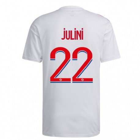 Kandiny Kinder Sally Julini #22 Weiß Blau Rot Heimtrikot Trikot 2022/23 T-shirt