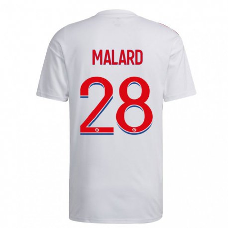 Kandiny Kinder Melvine Malard #28 Weiß Blau Rot Heimtrikot Trikot 2022/23 T-shirt