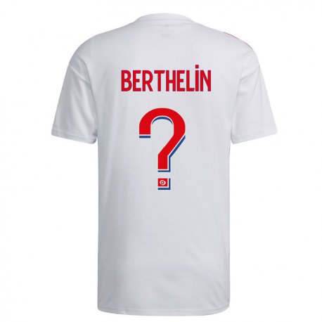 Kandiny Kinder Romain Berthelin #0 Weiß Blau Rot Heimtrikot Trikot 2022/23 T-shirt
