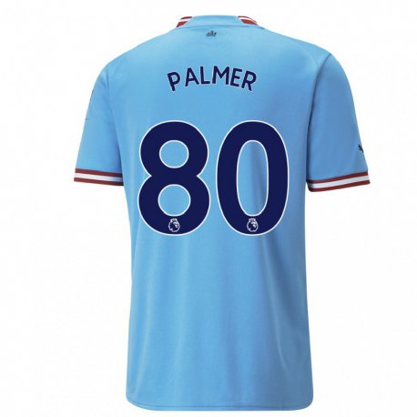 Kandiny Kinder Cole Palmer #80 Blau Rot Heimtrikot Trikot 2022/23 T-shirt