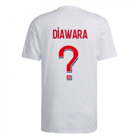 Kandiny Kinder Tidiane Diawara #0 Weiß Blau Rot Heimtrikot Trikot 2022/23 T-shirt