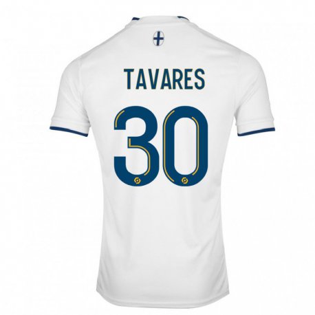 Kandiny Kinder Nuno Tavares #30 Weißer Saphir Heimtrikot Trikot 2022/23 T-shirt