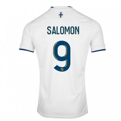 Kandiny Kinder Maeva Salomon #9 Weißer Saphir Heimtrikot Trikot 2022/23 T-shirt