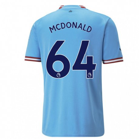 Kandiny Kinder Rowan Mcdonald #64 Blau Rot Heimtrikot Trikot 2022/23 T-shirt