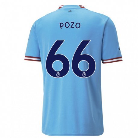 Kandiny Kinder Iker Pozo #66 Blau Rot Heimtrikot Trikot 2022/23 T-shirt