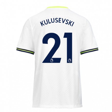 Kandiny Kinder Dejan Kulusevski #21 Weiß Grün Heimtrikot Trikot 2022/23 T-shirt