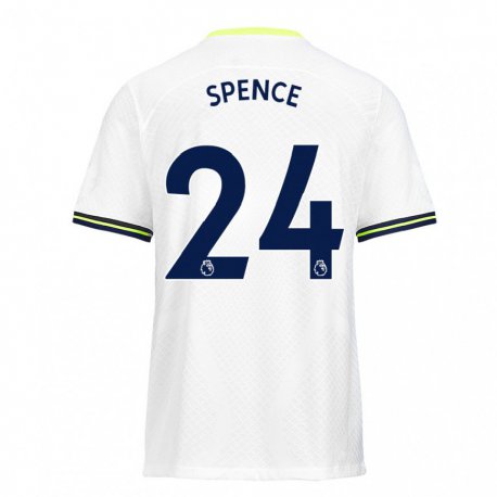 Kandiny Kinder Djed Spence #24 Weiß Grün Heimtrikot Trikot 2022/23 T-shirt