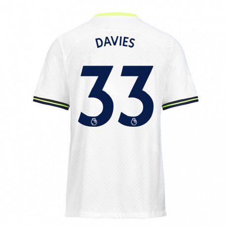 Kandiny Kinder Ben Davies #33 Weiß Grün Heimtrikot Trikot 2022/23 T-shirt