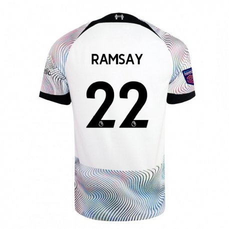 Kandiny Kinder Calvin Ramsay #22 Weiß Bunt Auswärtstrikot Trikot 2022/23 T-shirt