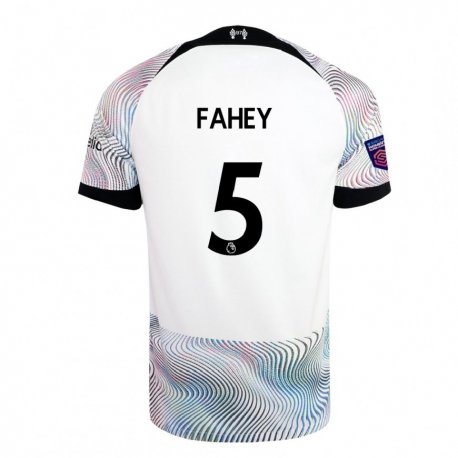 Kandiny Kinder Niamh Fahey #5 Weiß Bunt Auswärtstrikot Trikot 2022/23 T-shirt