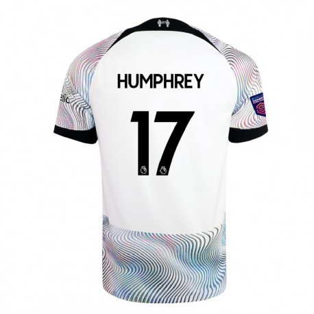 Kandiny Kinder Carla Humphrey #17 Weiß Bunt Auswärtstrikot Trikot 2022/23 T-shirt