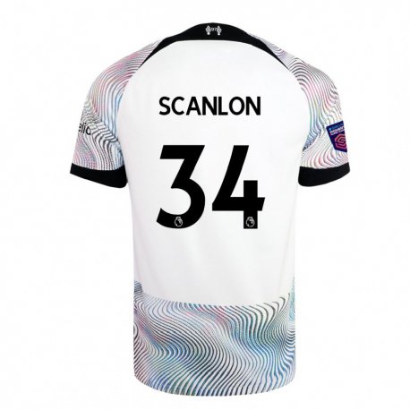 Kandiny Kinder Calum Scanlon #34 Weiß Bunt Auswärtstrikot Trikot 2022/23 T-shirt
