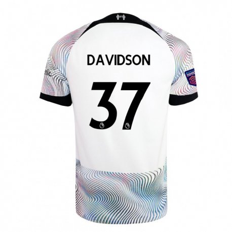 Kandiny Kinder Josh Davidson #37 Weiß Bunt Auswärtstrikot Trikot 2022/23 T-shirt
