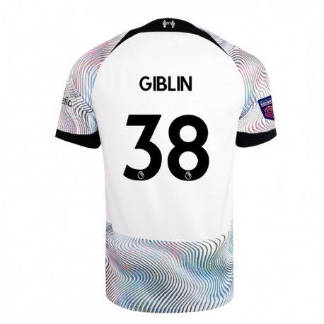 Kandiny Kinder Nathan Giblin #38 Weiß Bunt Auswärtstrikot Trikot 2022/23 T-shirt