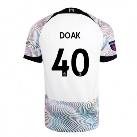 Kandiny Kinder Ben Doak #40 Weiß Bunt Auswärtstrikot Trikot 2022/23 T-shirt