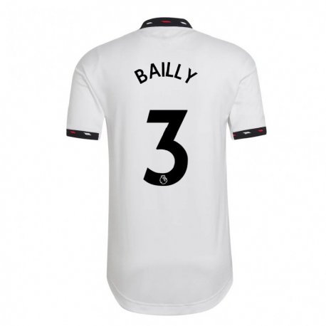 Kandiny Kinder Eric Bailly #3 Weiß Auswärtstrikot Trikot 2022/23 T-shirt