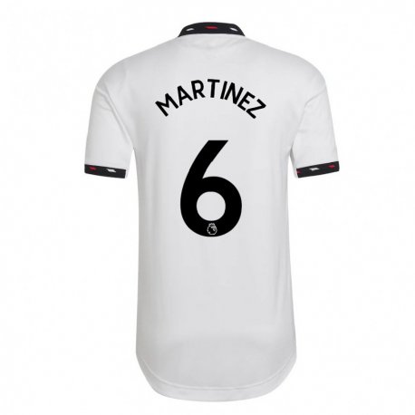 Kandiny Kinder Lisandro Martinez #6 Weiß Auswärtstrikot Trikot 2022/23 T-shirt