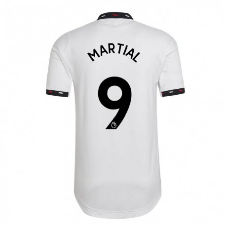 Kandiny Kinder Anthony Martial #9 Weiß Auswärtstrikot Trikot 2022/23 T-shirt