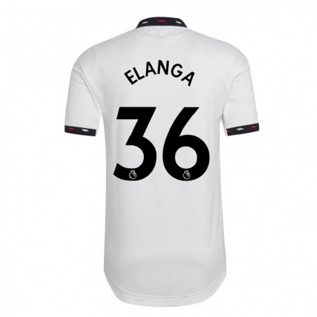 Kandiny Kinder Anthony Elanga #36 Weiß Auswärtstrikot Trikot 2022/23 T-shirt