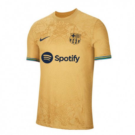 Kandiny Kinder Pelayo Fernandez #0 Gold Auswärtstrikot Trikot 2022/23 T-shirt