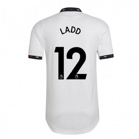 Kandiny Kinder Hayley Ladd #12 Weiß Auswärtstrikot Trikot 2022/23 T-shirt