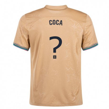 Kandiny Kinder Jan Coca #0 Gold Auswärtstrikot Trikot 2022/23 T-shirt