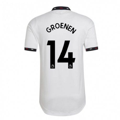 Kandiny Kinder Jackie Groenen #14 Weiß Auswärtstrikot Trikot 2022/23 T-shirt