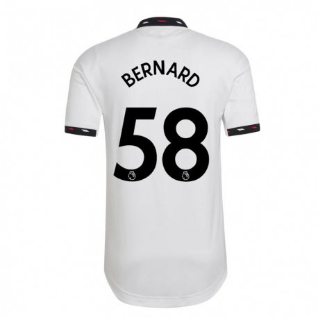 Kandiny Kinder Bernard #58 Weiß Auswärtstrikot Trikot 2022/23 T-shirt