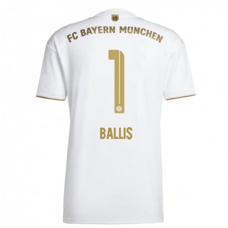 Kandiny Kinder Benjamin Ballis #1 Weißes Gold Auswärtstrikot Trikot 2022/23 T-shirt