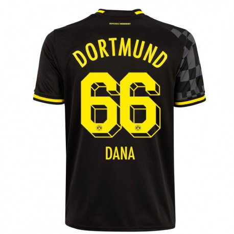 Kandiny Kinder Bleckmann Dana #66 Schwarz Auswärtstrikot Trikot 2022/23 T-shirt
