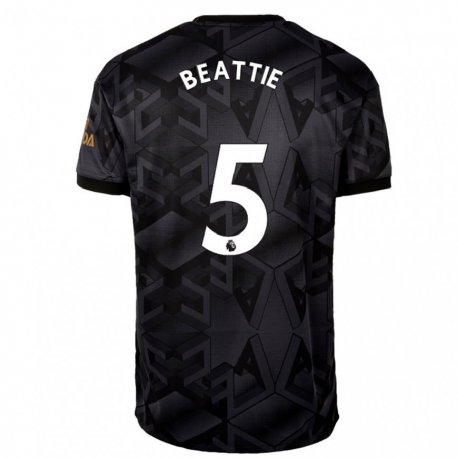 Kandiny Kinder Jen Beattie #5 Schwarz Grau Auswärtstrikot Trikot 2022/23 T-shirt