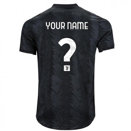 Kandiny Kinder Ihren Namen #0 Dunkles Schwarz Auswärtstrikot Trikot 2022/23 T-shirt