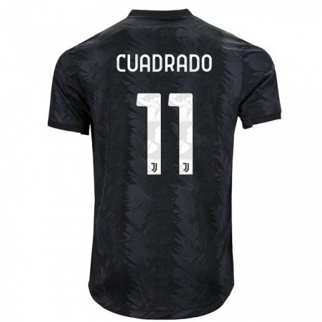 Kandiny Kinder Juan Cuadrado #11 Dunkles Schwarz Auswärtstrikot Trikot 2022/23 T-shirt