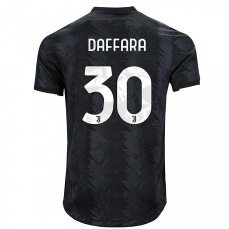 Kandiny Kinder Giovanni Daffara #30 Dunkles Schwarz Auswärtstrikot Trikot 2022/23 T-shirt