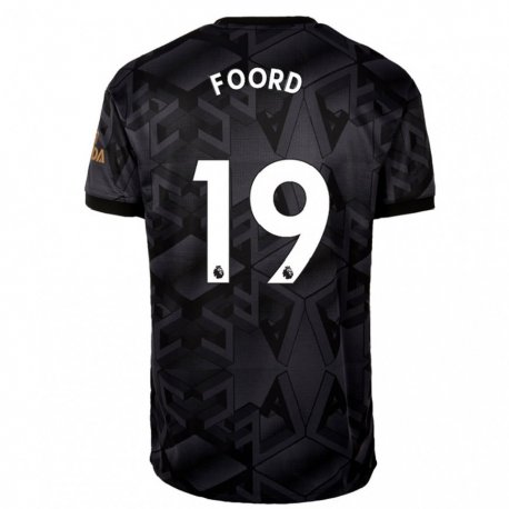 Kandiny Kinder Caitlin Foord #19 Schwarz Grau Auswärtstrikot Trikot 2022/23 T-shirt