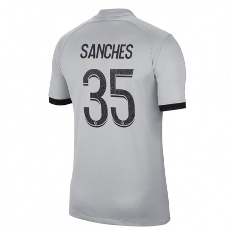 Kandiny Kinder Renato Sanches #35 Grau Auswärtstrikot Trikot 2022/23 T-shirt