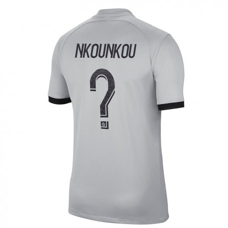 Kandiny Kinder Desthy Nkounkou #0 Grau Auswärtstrikot Trikot 2022/23 T-shirt