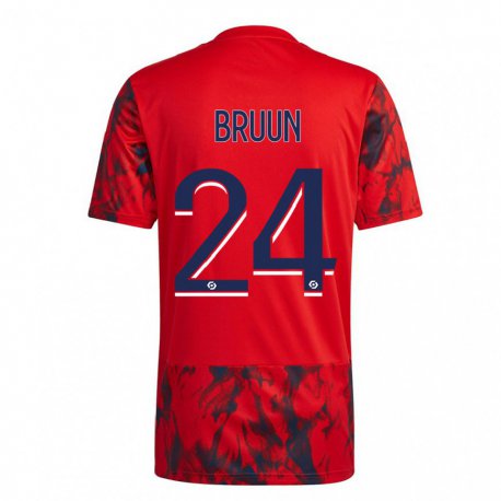 Kandiny Kinder Signe Bruun #24 Roter Raum Auswärtstrikot Trikot 2022/23 T-shirt